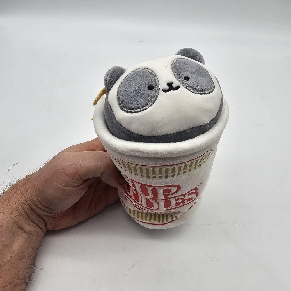 Anirollz Cup Noodles Panda Plush Stuffed Toy Small White‎ Ramen Noodle Cute